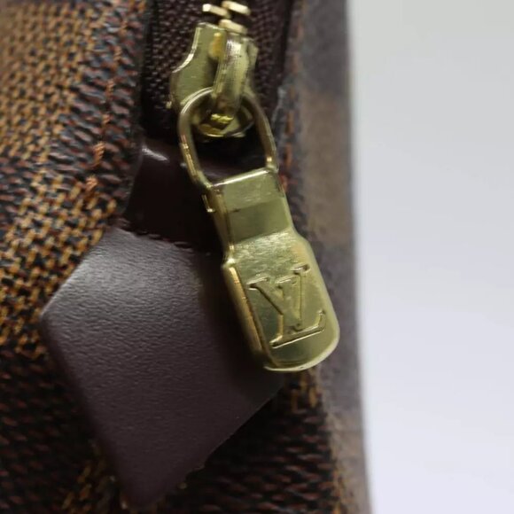 authenticity guaranteed LOUIS VUITTON Damier Ebene Pochette Cosmetic PM Pouch - Picture 8 of 12
